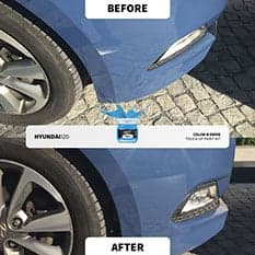 Before and after touch up repair 3